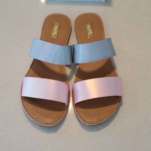 Lavender Iridescent Pearlized Double Band Slides